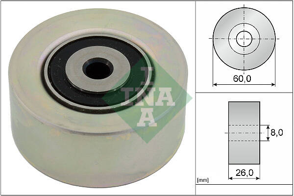 Deflection/Guide Pulley, V-ribbed belt