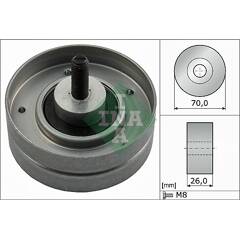 Galet Enrouleur De Courroie INA 532 0367 20 - Poulie Renvoi Pour Renault Master II, Courroie Trapézoïdale - 6