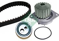 Kit Pompe à Eau + Courroie De Distribution INA 530 0016 30 - Compatible Peugeot 206, 306, Citroën Saxo, Xsara