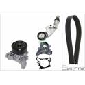 Pompa acqua + Kit cinghia Poly V INA - 529 0119 30