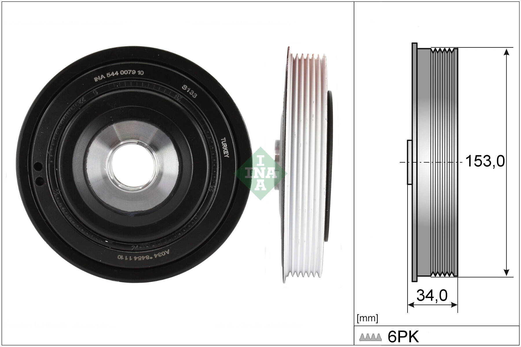 Belt Pulley, crankshaft
