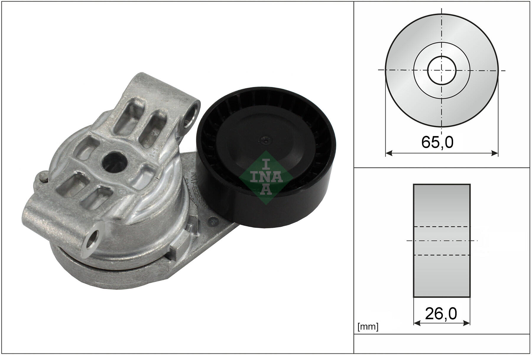 Tensioner Pulley, V-ribbed belt
