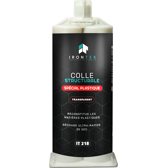 Colle structurale - Transparent 2k plastique - 35 sec - 50ml IRONTEK - IT218