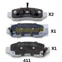 Front brake pad set (4 pcs) JAPANPARTS - PA-411AF