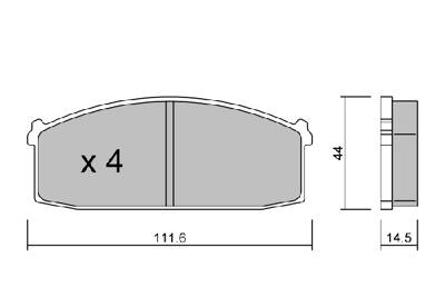 Jeu de plaquettes de frein avant AISIN BPNI-1017