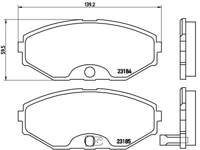 Jeu de plaquettes de frein avant BREMBO P 56 045