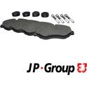 Front brake pad set (4 pcs) JP GROUP - 1163601710