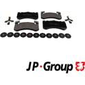 Front brake pad set (4 pcs) JP GROUP - 1163613410