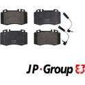 Front brake pad set (4 pcs) JP GROUP - 1363602410