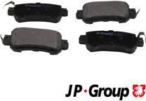 Rear brake pad set