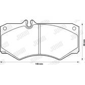 Front brake pad set JURID - 571272J