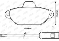 Front brake pad set