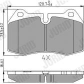 Front brake pad set JURID - 571852J