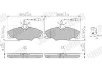 Front brake pad set