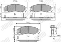Front brake pad set