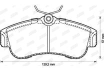 Front brake pad set
