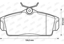 Front brake pad set