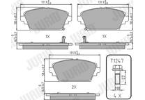 Front brake pad set
