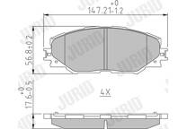 Front brake pad set