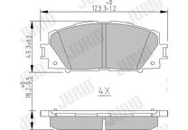 Front brake pad set