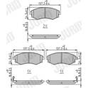 Front brake pad set JURID - 572614J