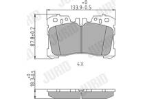 Front brake pad set
