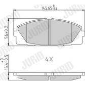 Front brake pad set JURID - 572650J