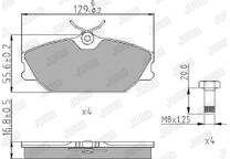 Front brake pad set