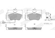 Front brake pad set