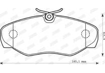 Front brake pad set