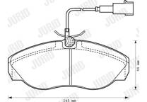 Front brake pad set