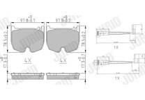 Front brake pad set