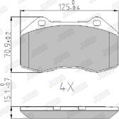 Front brake pad set JURID - 573253J