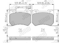 Front brake pad set