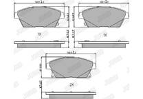Front brake pad set