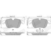 Front brake pad set JURID - 573336J