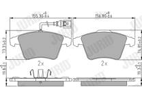 Front brake pad set