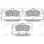 Front brake pad set JURID - 573459J