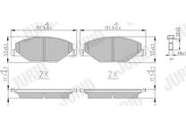 Front brake pad set