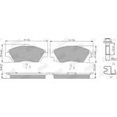 Kit pastiglie freno anteriore JURID - 573011J
