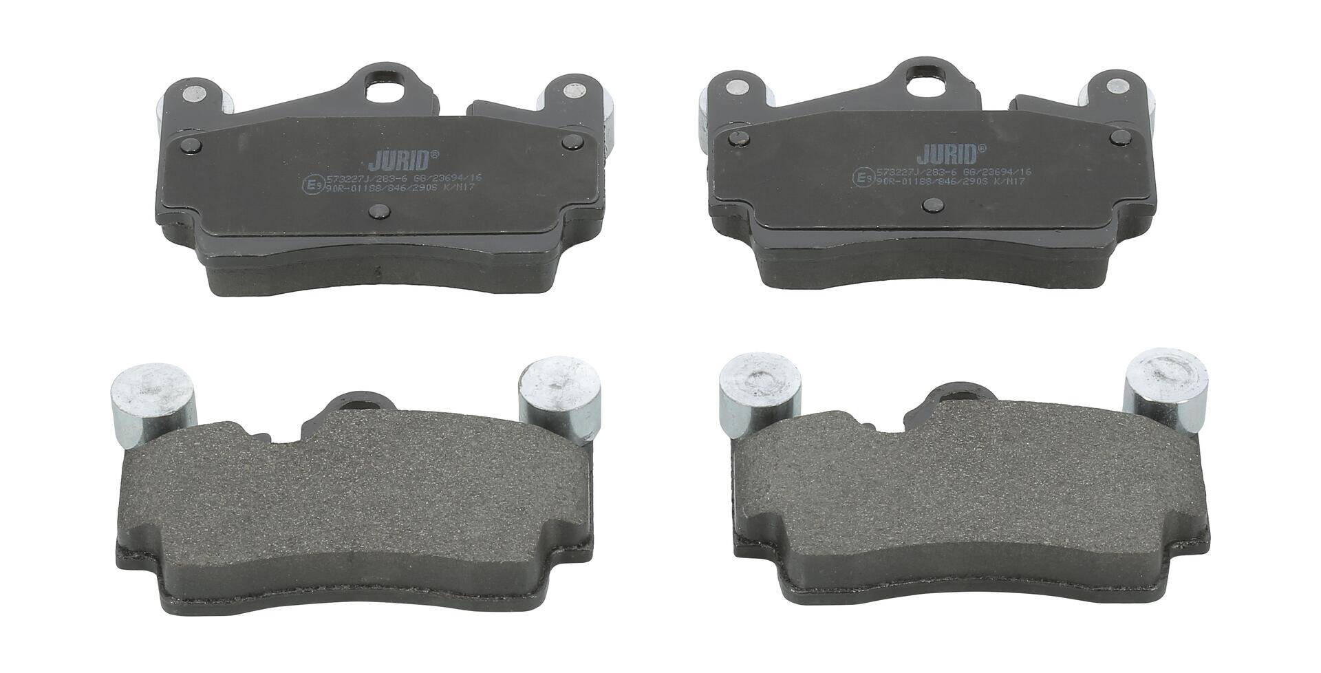 Rear brake pad set