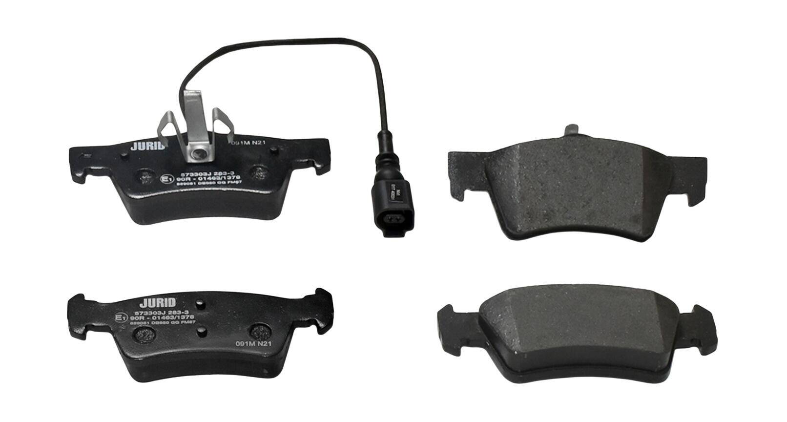 Rear brake pad set