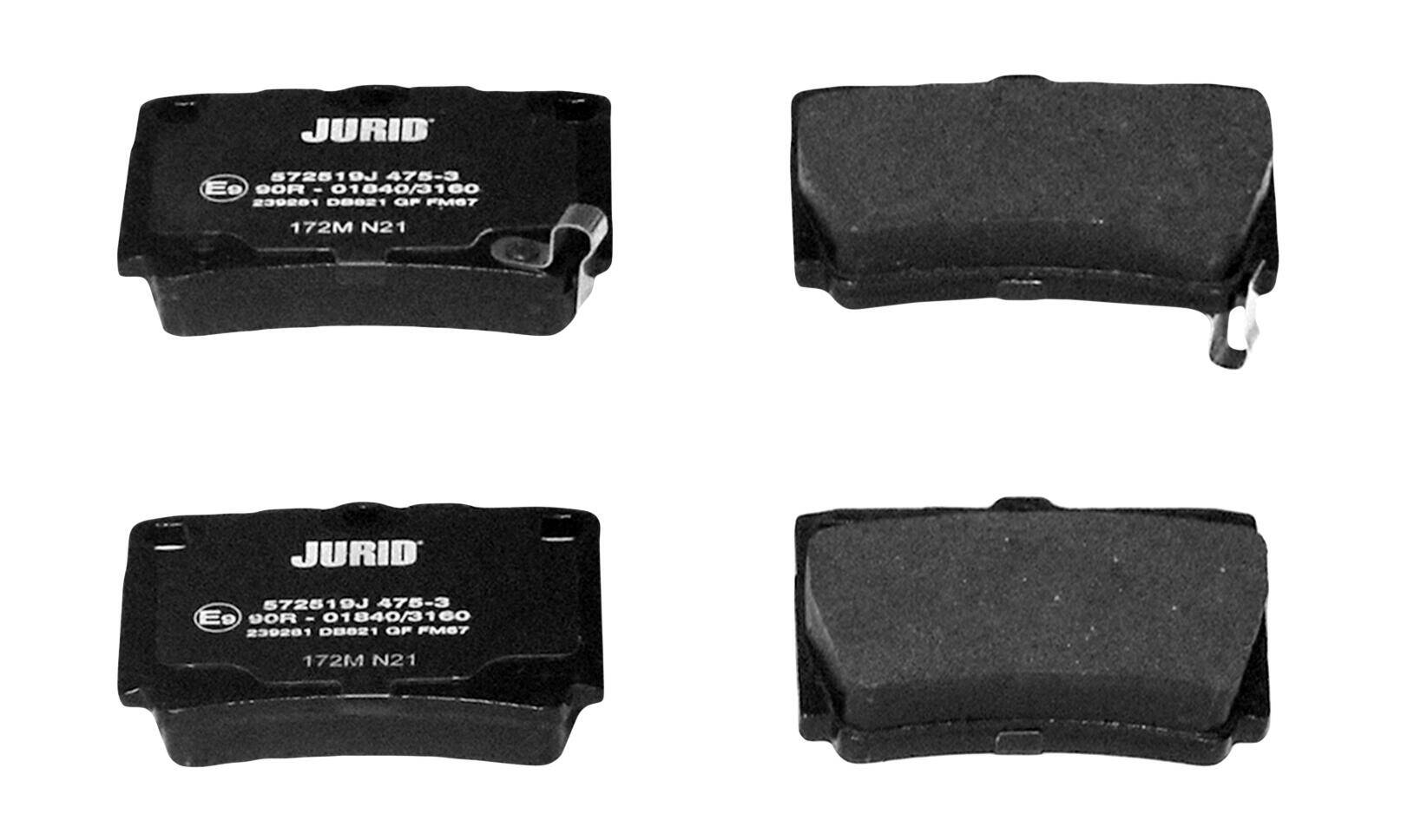 Rear brake pad set
