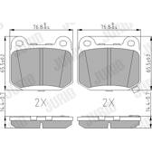 Rear brake pad set JURID - 572558J