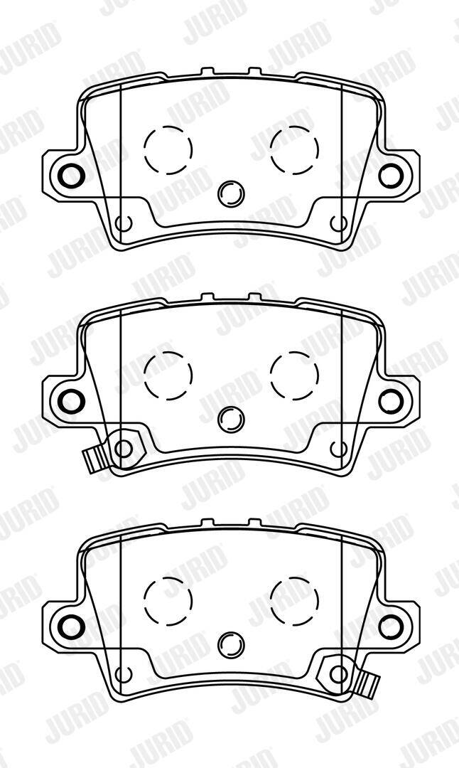 Rear brake pad set