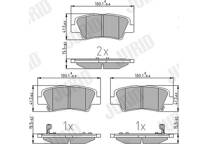 Rear brake pad set