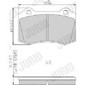 Rear brake pad set JURID - 573149J