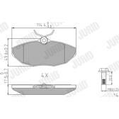 Rear brake pad set JURID - 573237J