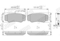 Rear brake pad set
