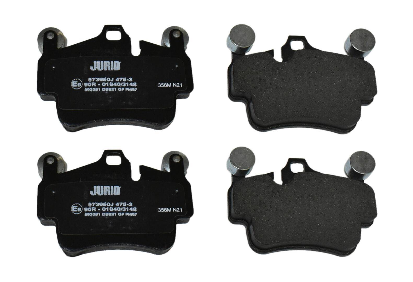 Rear brake pad set